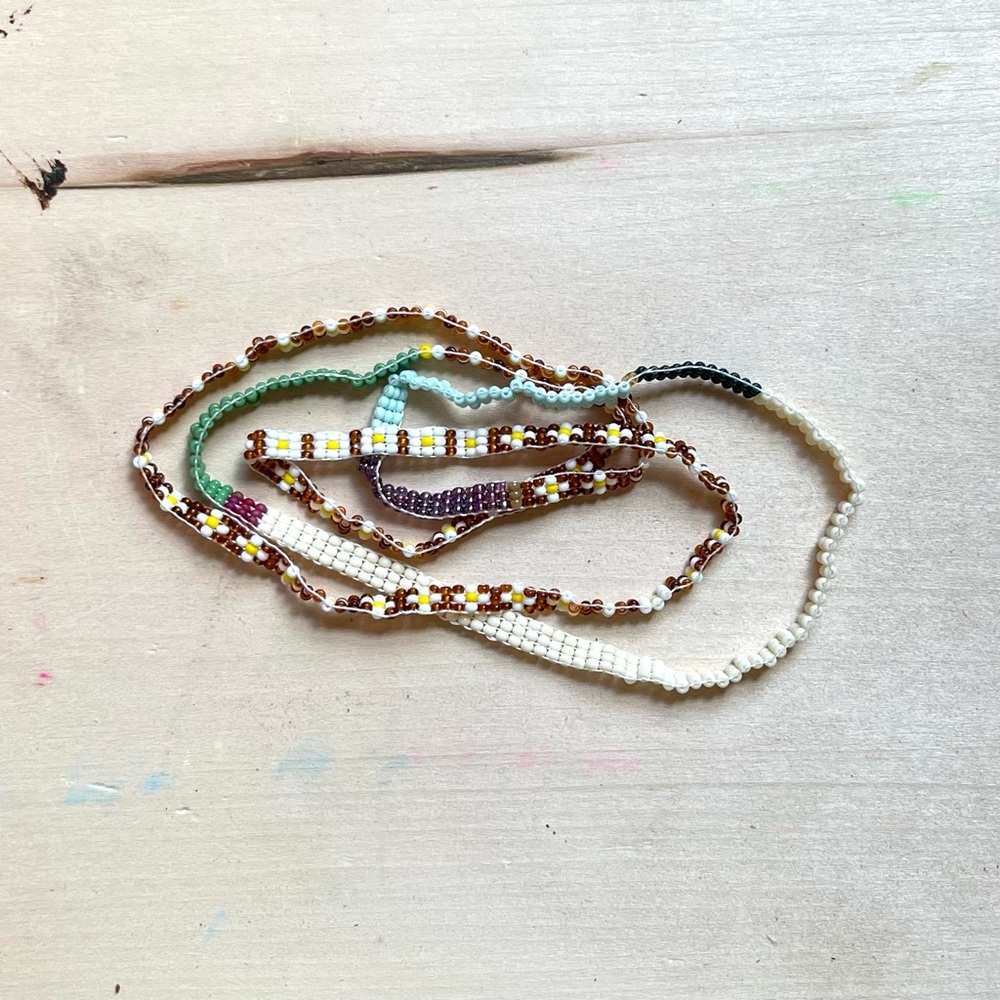 HANDMADE GLASS NECKLACE | Flower Sower Readymade Loop Necklace in Root Beer